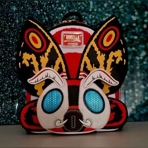 Loungefly Godzilla Mothra Cosplay Mini Backpack Kaiju Wings Eyes NEW WITH TAGS